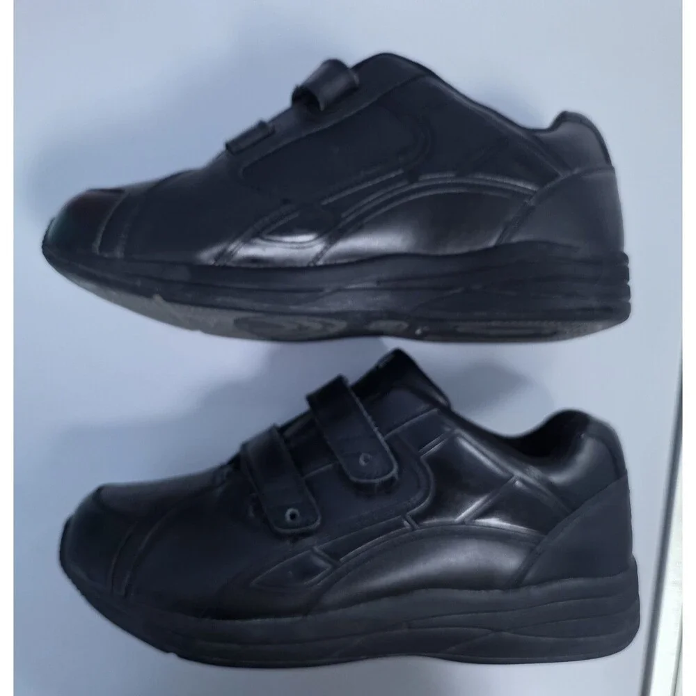 Drew Force V Black Leather Walking Shoes Size 14 6E 2021